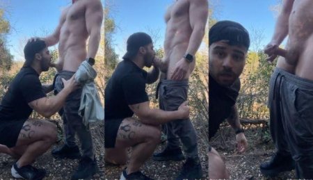 Brandt Gave Me A Facial On A Busy Trail Behind His House